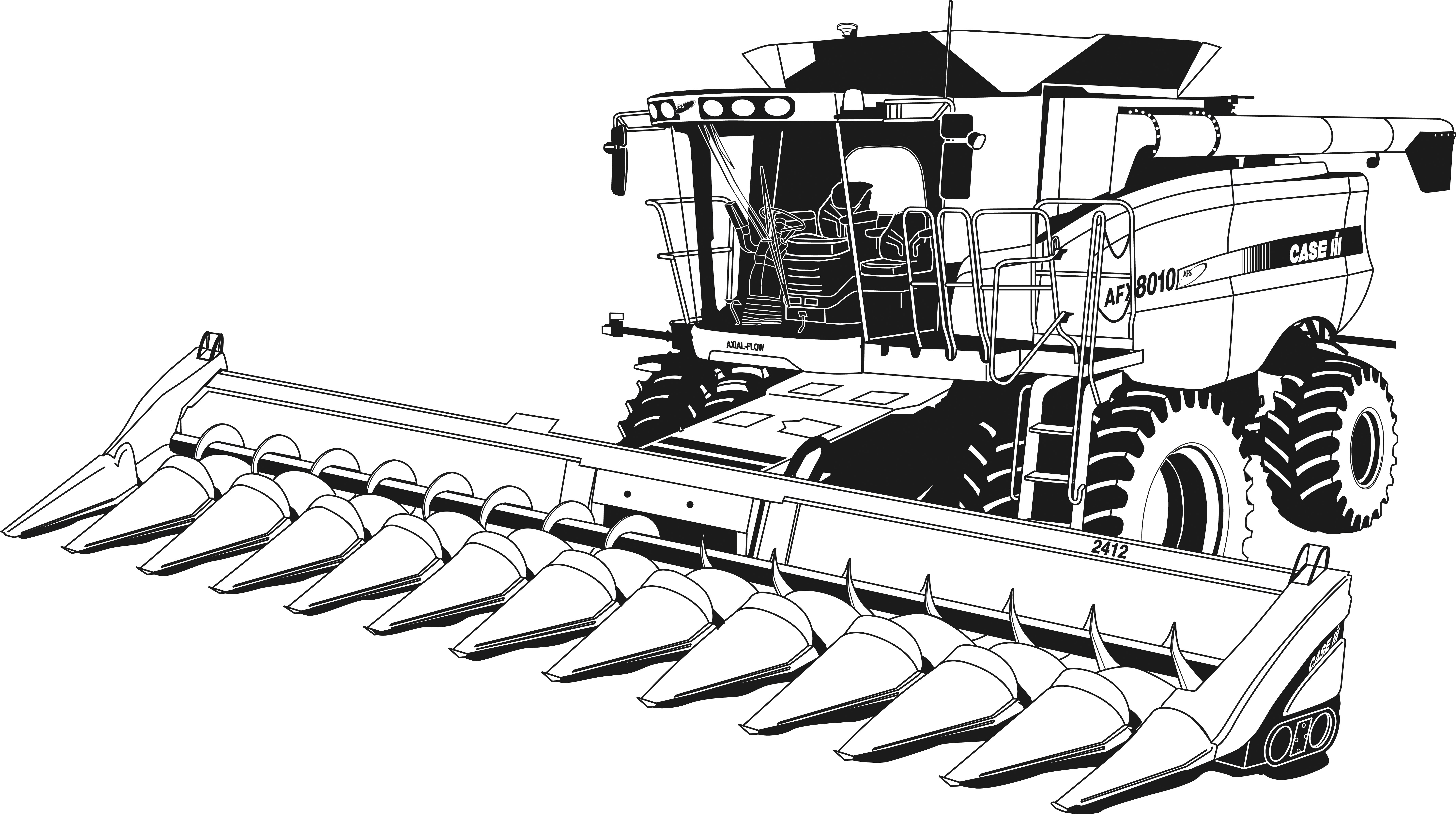 Download Farm Tractor Drawing | Free download on ClipArtMag