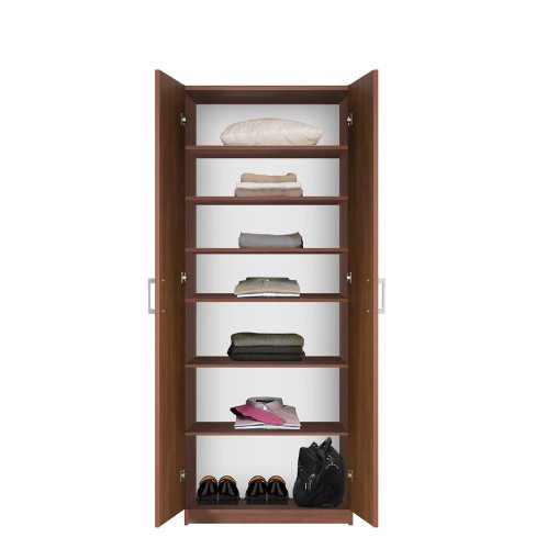 Bella Double Door Wardrobe - 2 Doors & 6 Shelves