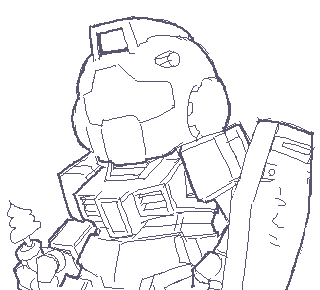 お絵かき掲示板に描いたsdガンダム