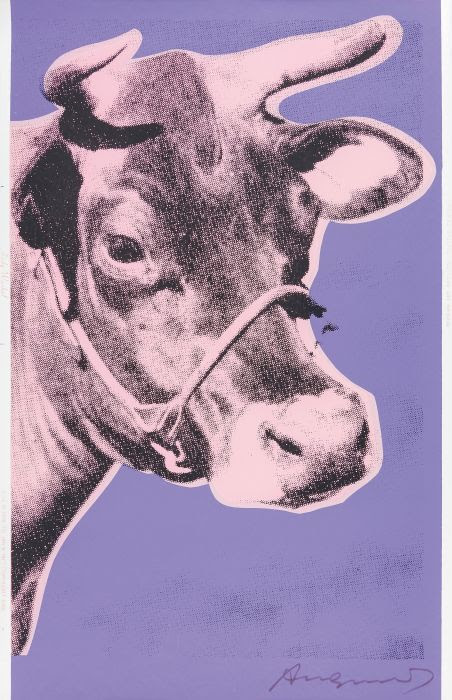 アンディ ウォーホル 壁紙にシルクスクリーン サイン 限定２００ Cow 牛 シアトルエディション