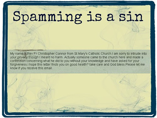 Spamming is a sin