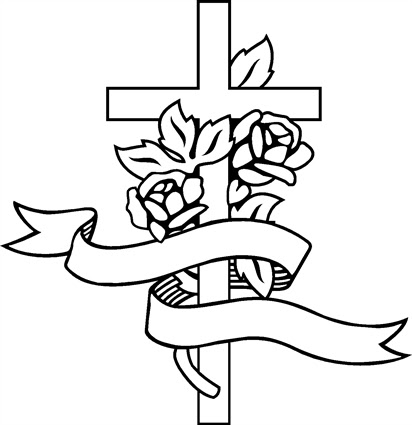 roses with a cross coloring pages  clip art library