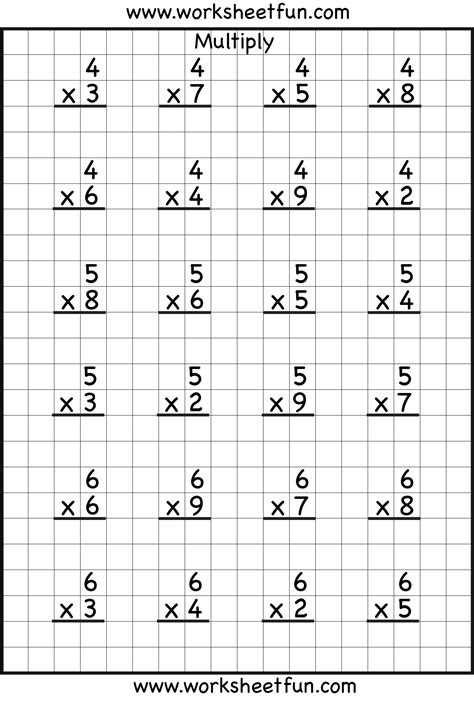 Free pdf worksheets from k5 learning's online reading and math program. single digit multiplication 8 worksheets free printable worksheets
