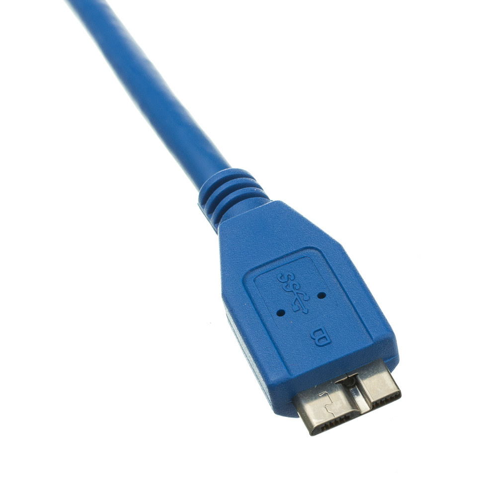 1ft  Blue Micro USB 3.0 Cable  Type A to Micro Type B