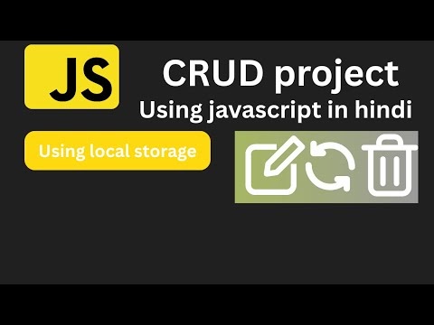 How to create local storage crud app in hindi 