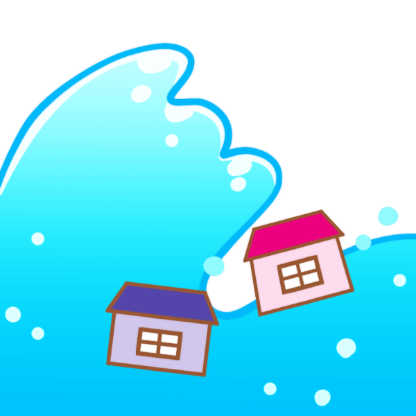 津波のイラスト かわいいフリー素材が無料のイラストレイン