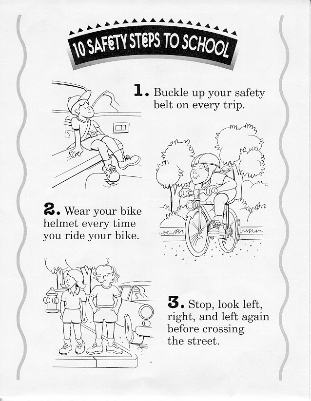 Safety coloring pages to download and print for free