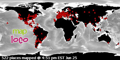Locations of Site Visitors