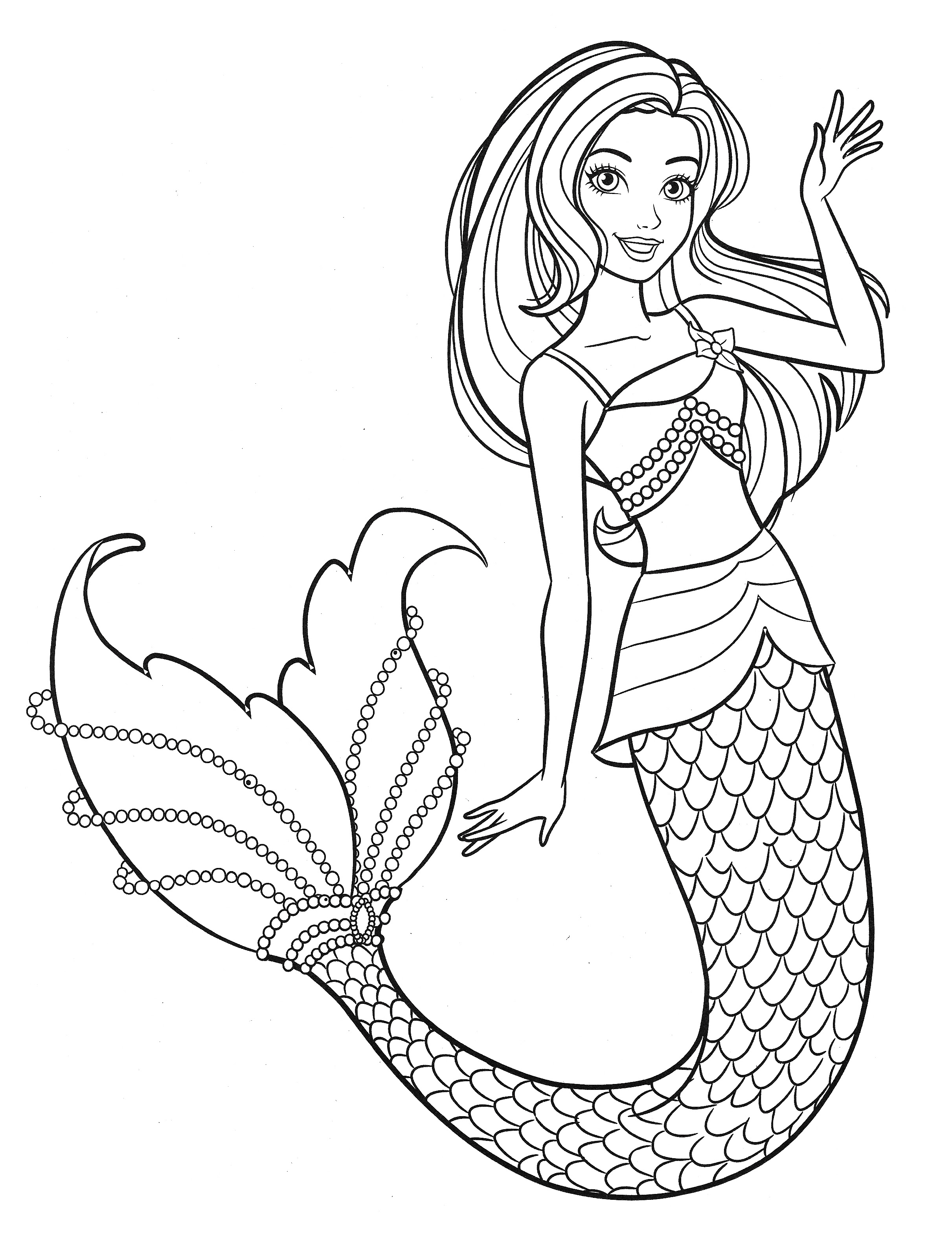 Download Beautiful mermaid Barbie coloring pages - YouLoveIt.com