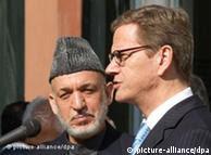 گیدو وستروله، وزیر امور خارجه آلمان در دیدار یک روزه خود از کابل (۱۹ نوامبر ۲۰۱۱) با حامد کرزای، رئیس جمهور افغانستان ملاقات و گفت‌وگو کرد