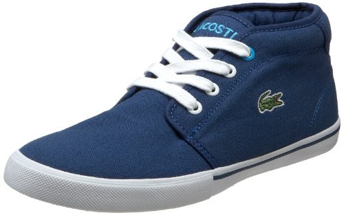 Lacoste Amphil SC Lace-Up Sneaker (Little Kid/Big Kid),Dark Blue/White,4 M US Big Kid