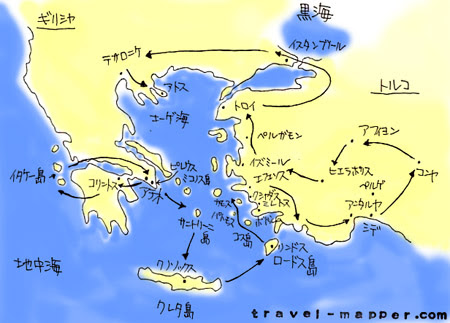 イタリアのフリー素材の地図 手書きの地図で旅しよう