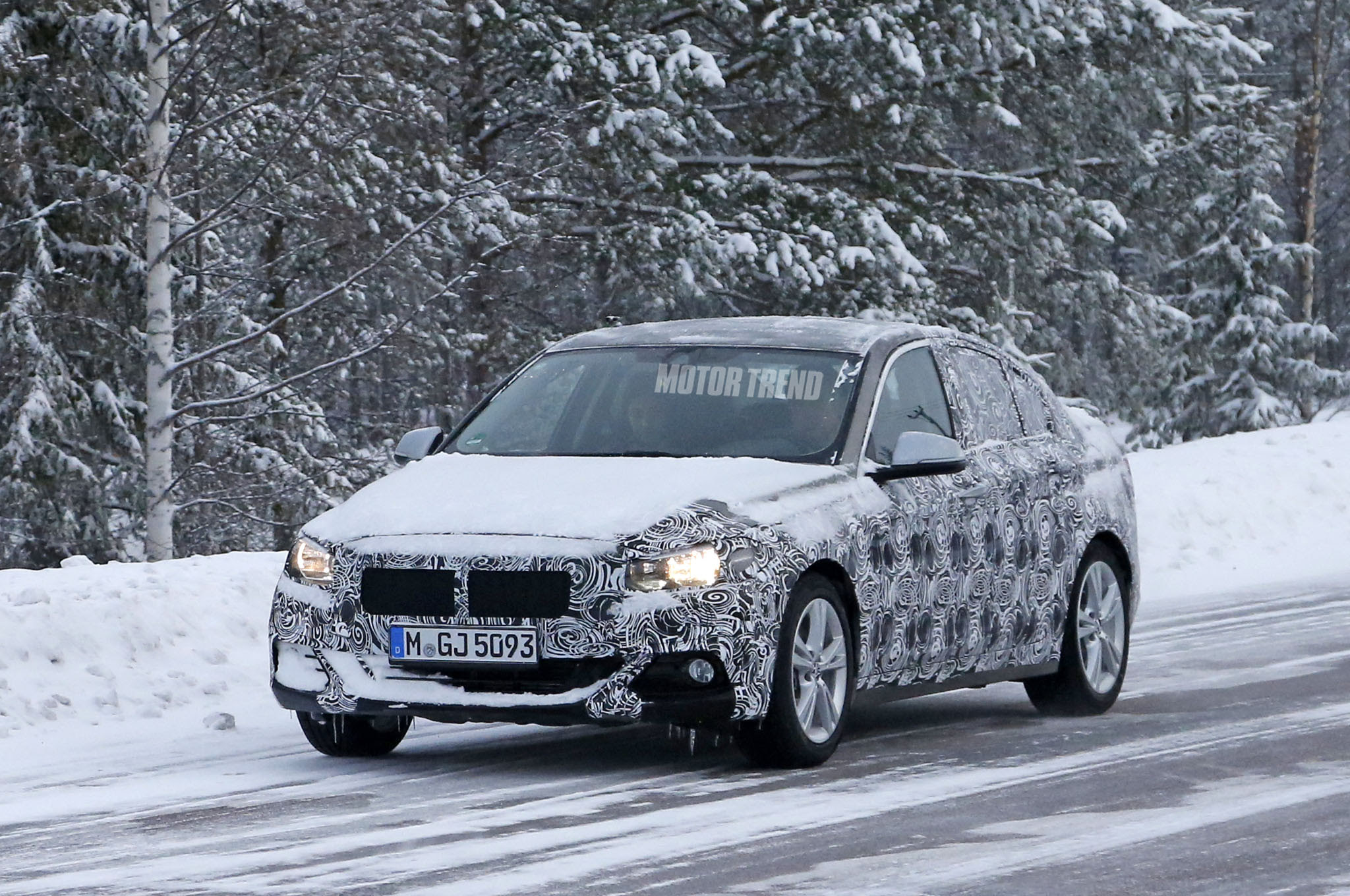 BMW 1 Series Sedan Spied Front Three Quarter