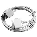 6 Foot Long USB Data Sync Cable For iPod, iPhone 2G 3G 3GS, iPhone 4, iPod Touch 2nd 3rd 4th Generation iPod Nano 4th 5th 6th Gen All iPhone, iPod Models Compatible (White Color, Ship From USA)