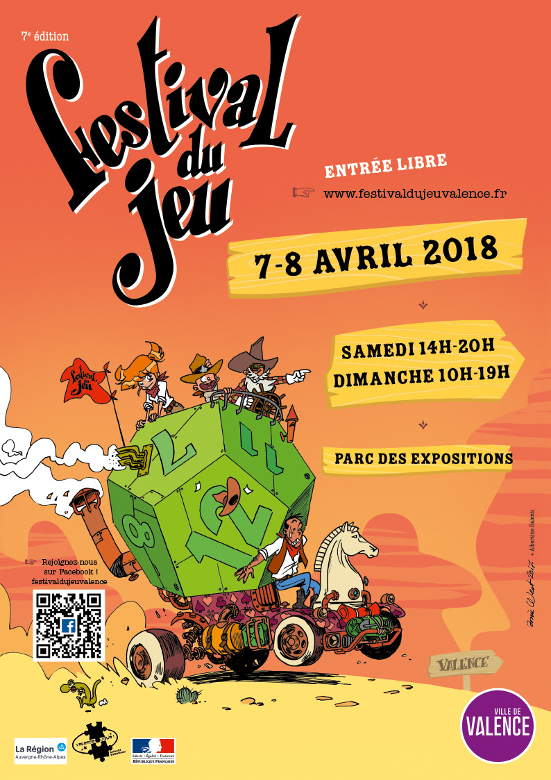  Affiche  festival  jeu Valence 2022 Festival  du jeu de  Valence