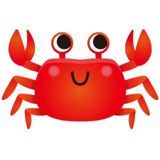 白黒 カニ イラスト フリー