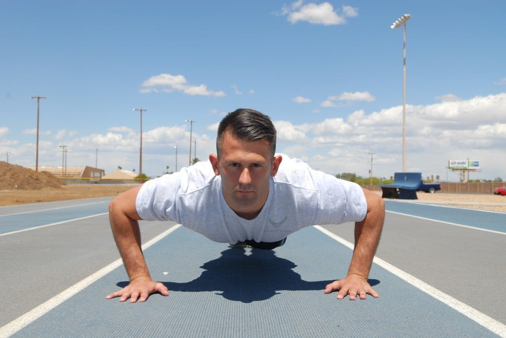 Airman doing pushup
