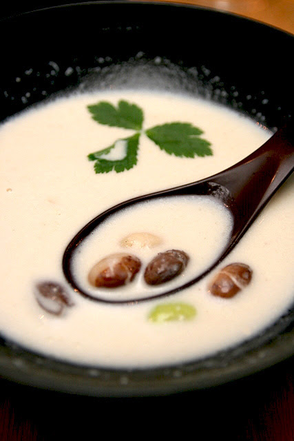 Gobo Surinagashi (Grated burdock and tofu) made with Tokachi potato, Tokachi beans and Tokachi burdock