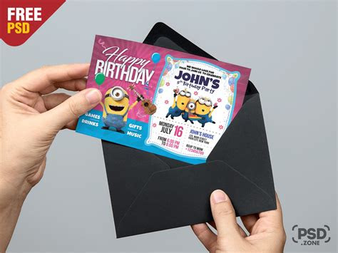  birthday invitation card template psd psd zone
