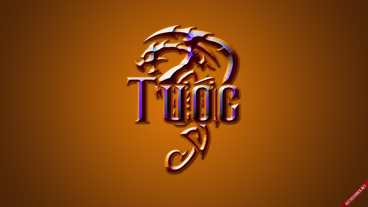 tutorial, text effect, hiệu ứng chữ, kim loại, rồng, dragon, metal