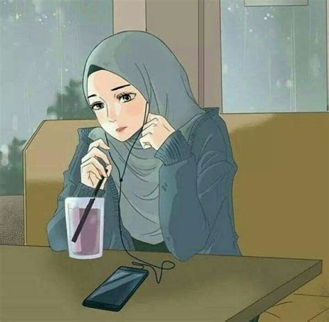 pin  tiara larasati  anime hijab islamic cartoon girls cartoon