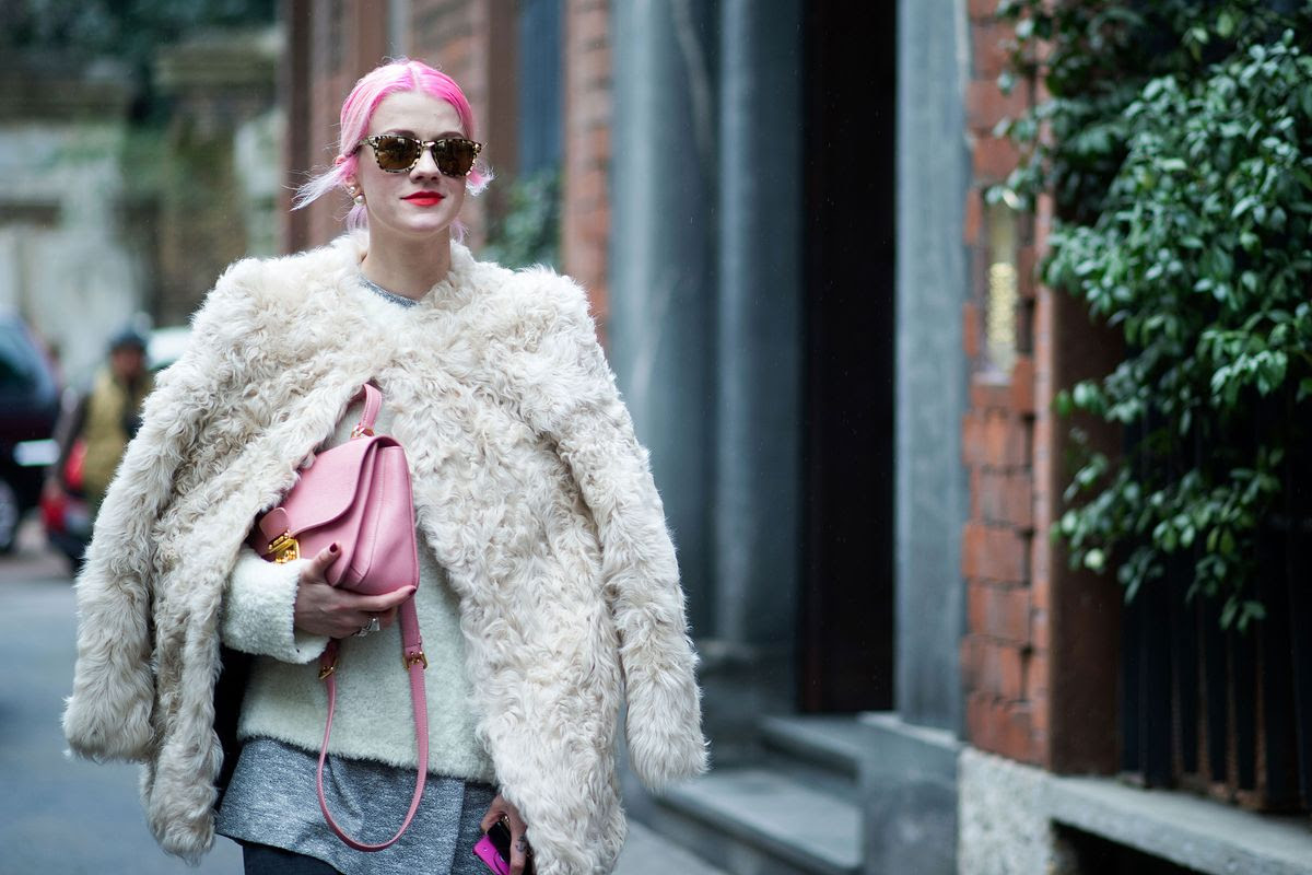 Milan Street Style, Day 2: Pink Hair and Fendi