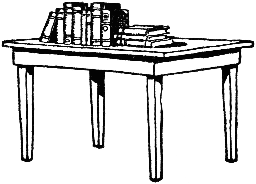 Table with Books | ClipArt ETC