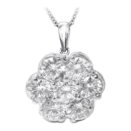 Currently Viewing: Diamond-Flower Diamond Pendants Collection