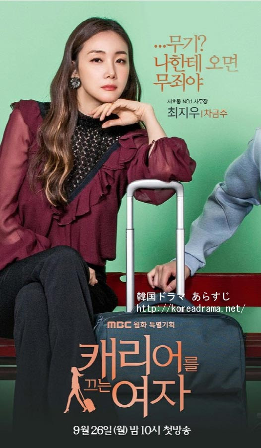 キャリアを引く女のキャスト 相関図 チェ ジウ チュ ジンモ あらすじ 登場人物 Ost 全16話 韓国ドラマ あらすじ