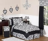 Black and White Isabella Childrens and Teen Bedding 3 pc Full / Queen Set