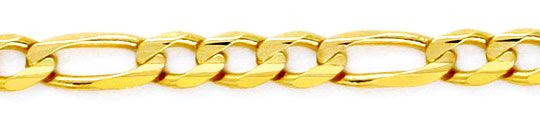 Originalfoto MASSIVE FIGARO-FLACHPANZERGOLDKETTE GELBGOLD