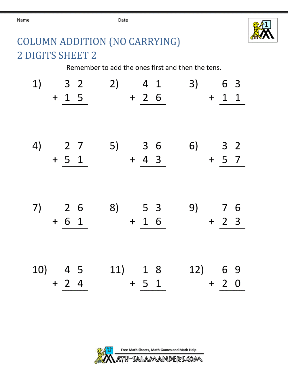 1St Grade Touch Math Printables - 1st Grade Digital & Printable Math ...