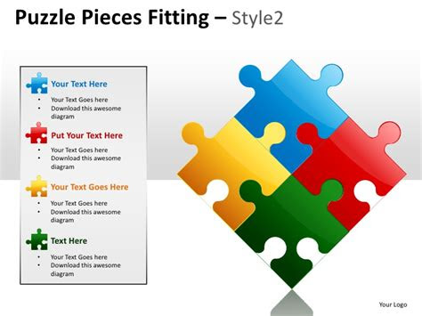 puzzle pieces fitting style  powerpoint