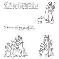 All Ye Faithful Wood-Mount Stamp Set