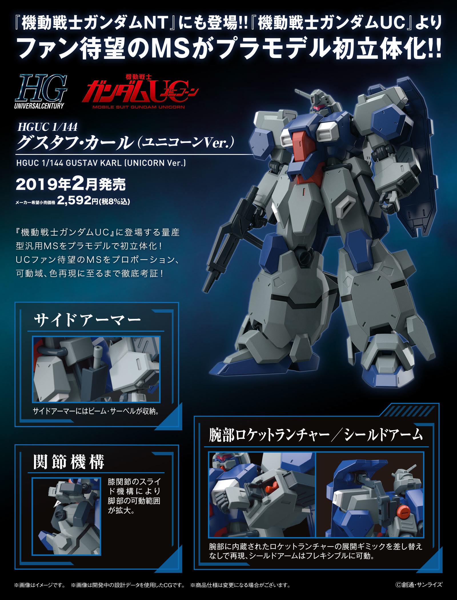 Hguc 1 144 Gustav Karl Unicorn Ver Update Official Images Info Release Gunjap