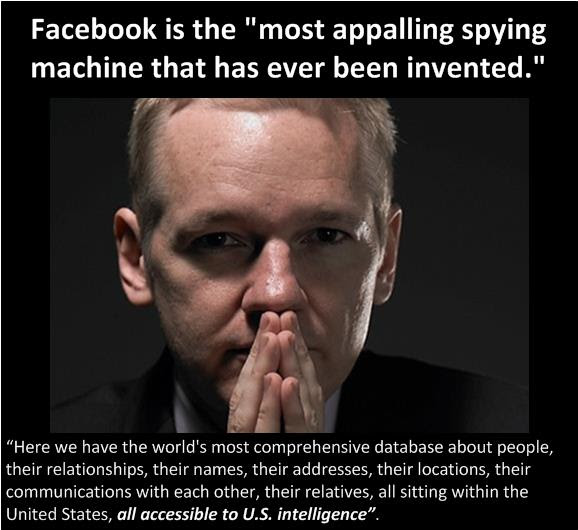 Facebook is the "most appalling spying machine" Julian 