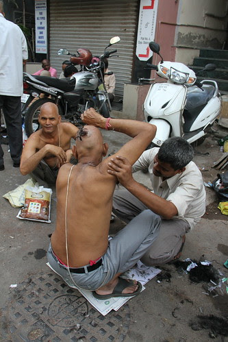 Shaving The Indian Armpit Is a Poetic Art .. by firoze shakir photographerno1