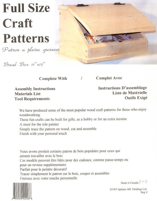 Free Woodworking Plans Bread Box