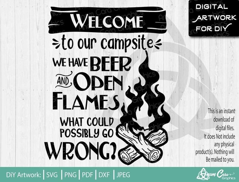 Download 101 Funny Camping Svgs SVG PNG EPS DXF File for Cricut, Silhouette and Other Machine