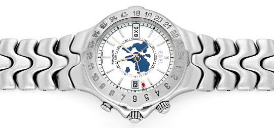 Foto 1, EBEL HR SPORTWAVE AUTOMATIK MERIDIAN WELTZEITUHR TOPUHR, U1218