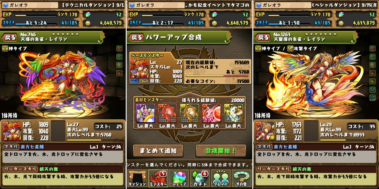 パズドラ のんびりプレイ 天聖導の朱雀 レイラン 光天双極星 神龍に究極進化 マイペースなblog