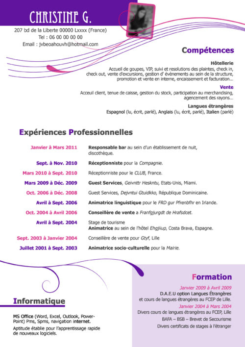 Exemple cv amp gratuit