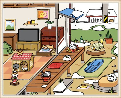 ねこあつめ 模様替えによる雪景色の違い ねこあつめ攻略 Note