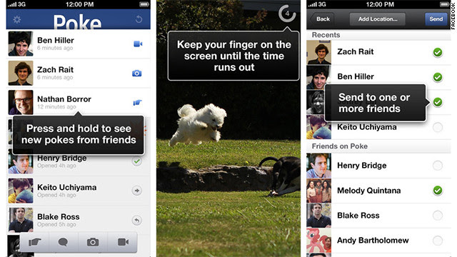 The new Facebook Poke iOS app lets you send expiring images, videos and messages to Facebook friends. 