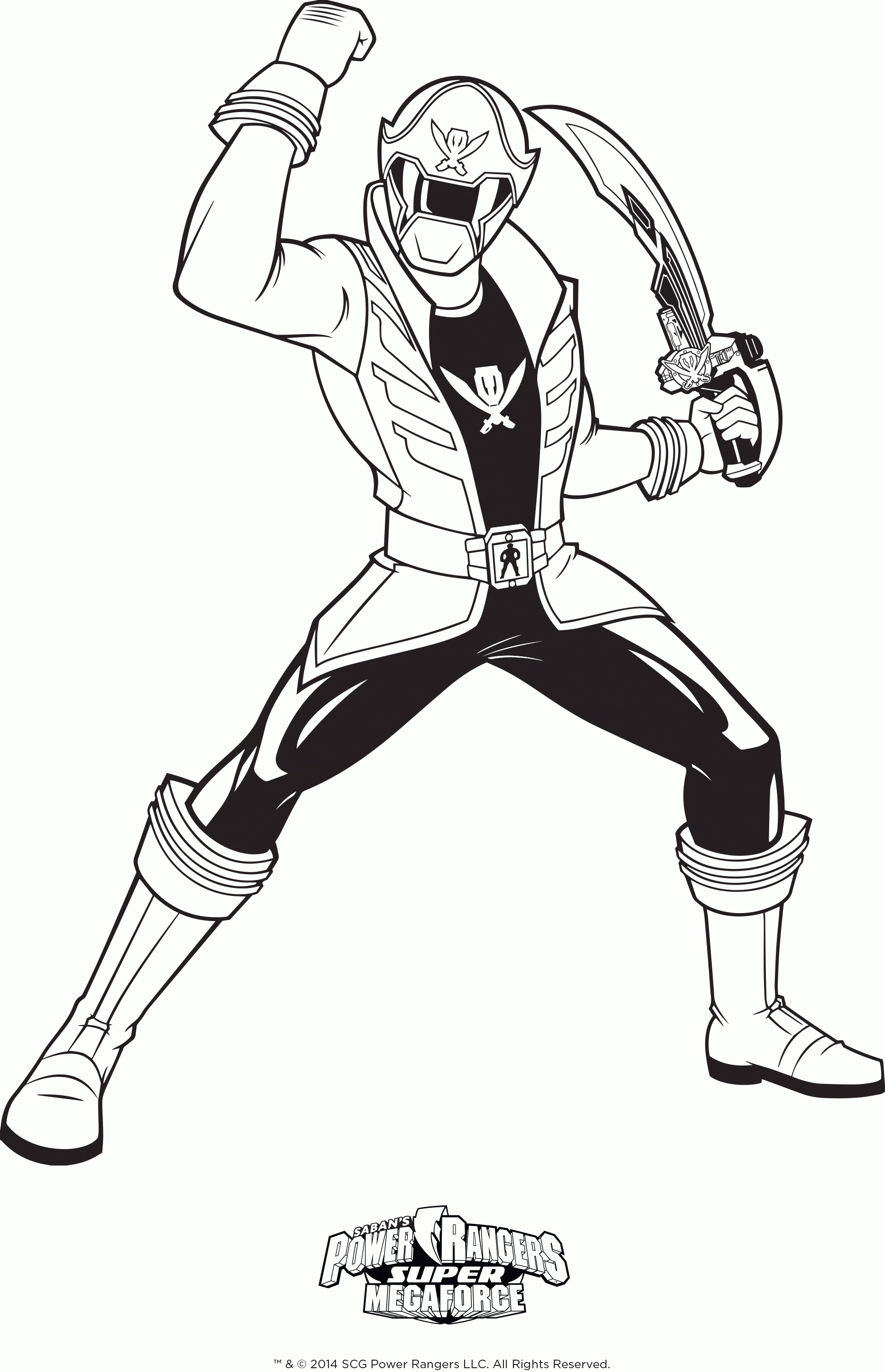 Megaforce Power Rangers Coloring Pages Printable Coloring Home