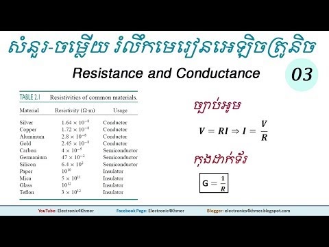 (3) Chapter 1: Electricity - សំនួរ-ចម្លើយរំលឹកមេរៀនអេឡិចត្រូនិច