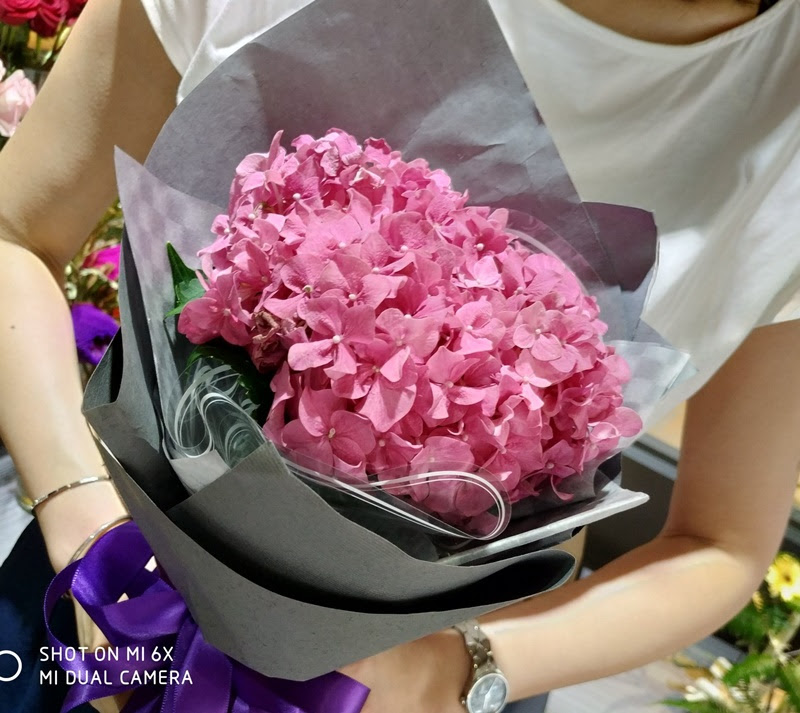 迷你花束绣球鲜花 台灣台北伊織花店