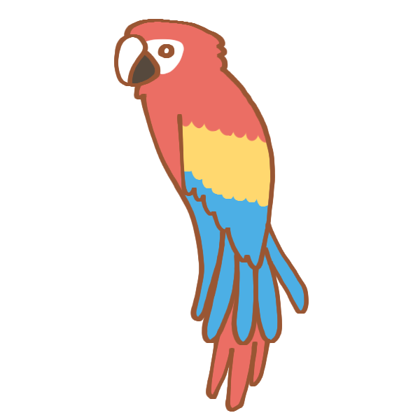 オウムのイラスト かわいいフリー素材が無料のイラストレイン