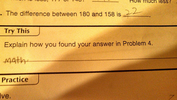 My Son, The Consummate Smart-ass. I Think Third Grade Math Is Boring Him