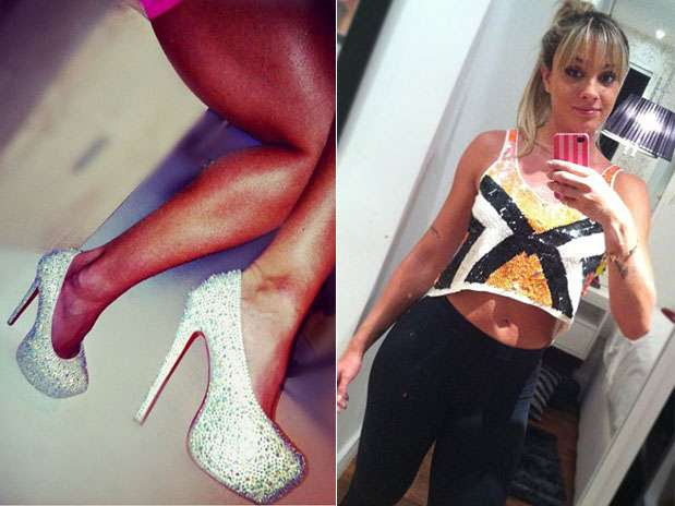 Juju Salimeni é conhecida por looks ousados. \"Um dos meus favoritos\", escreveu ao postar foto de um sapato superbrilhante  Foto: Instagram / Divulgação